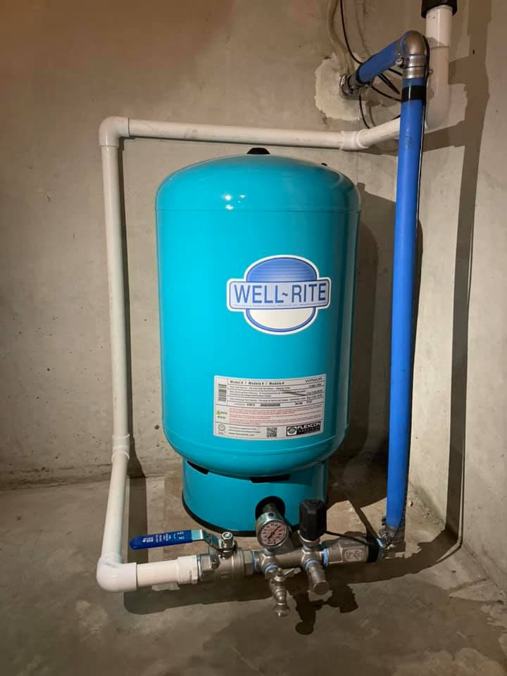 team replaced a well pump tank in Pottstown, PA