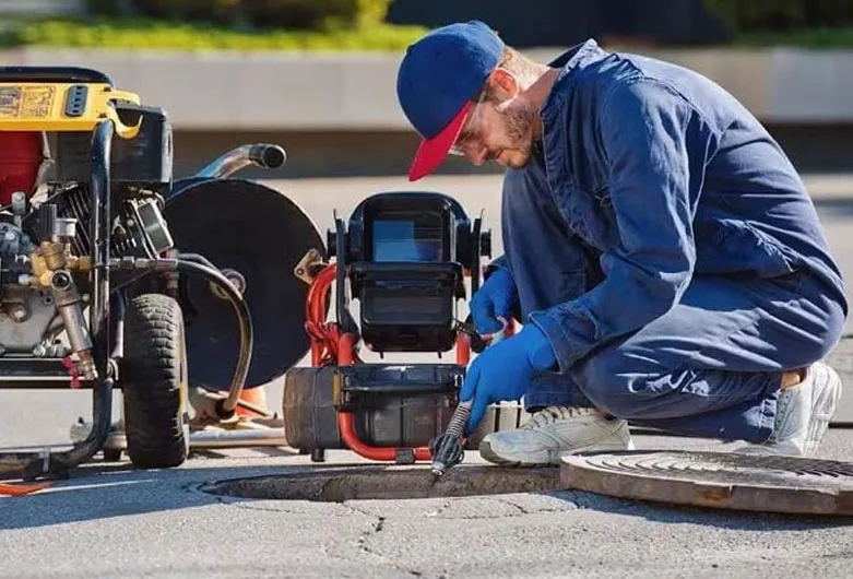 Professional drain and sewer inspection using advanced camera equipment