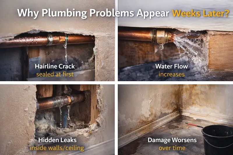 Why Plumbing Problems Appear Weeks Later?