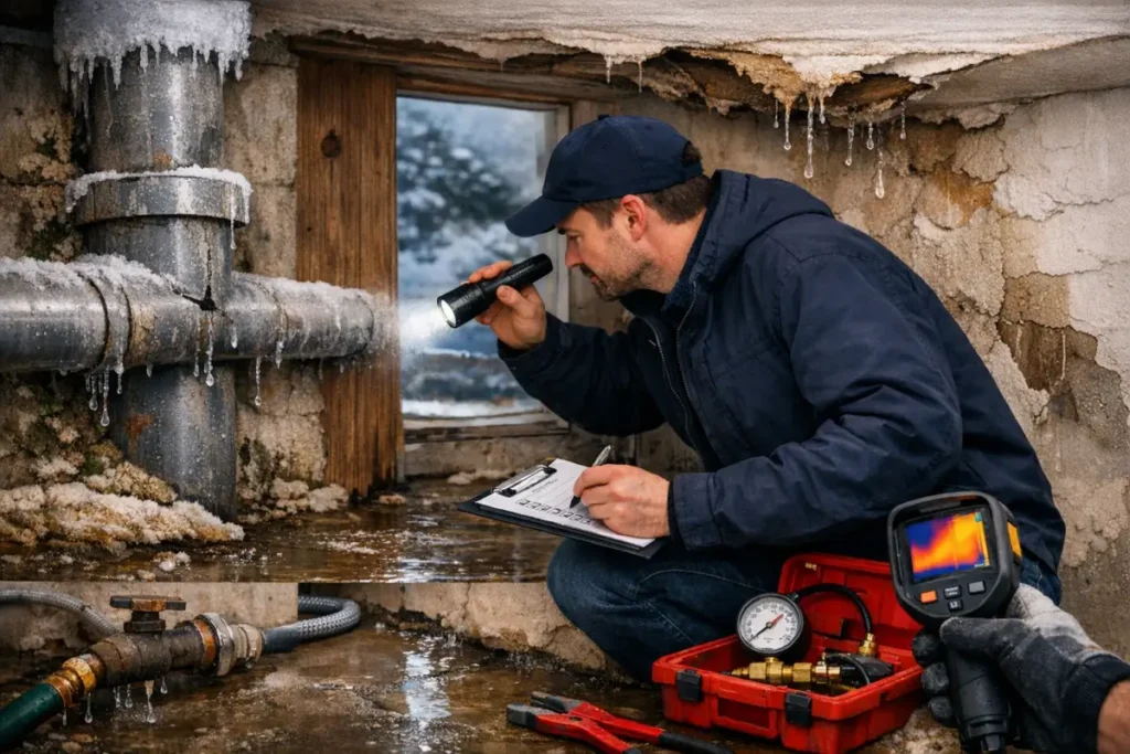 Why a plumbing inspection after winter is important?