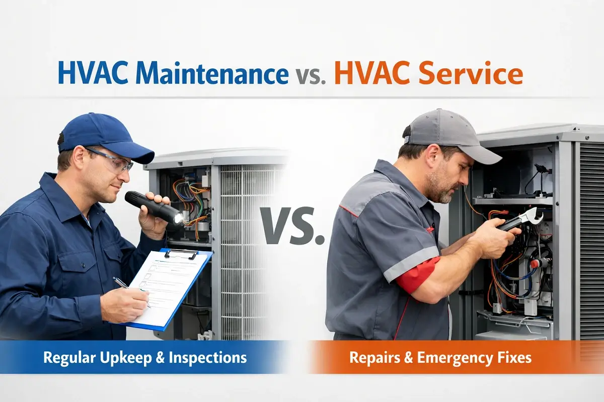 Understanding HVAC Maintenance vs. HVAC Service