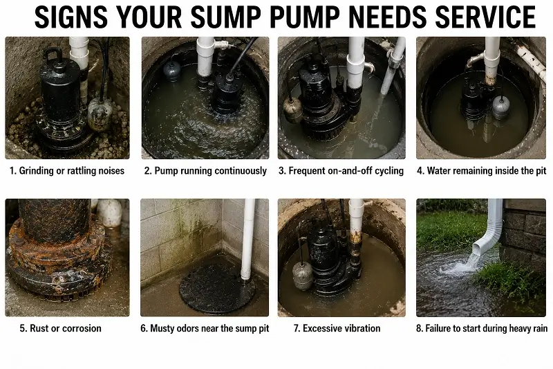 8 signs your sump pump needs service