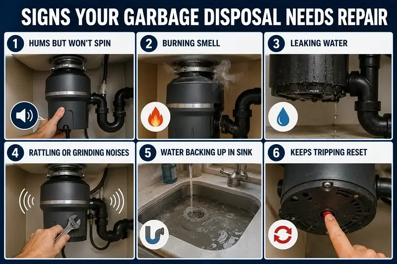 signs your garbage disposal needs professional repair