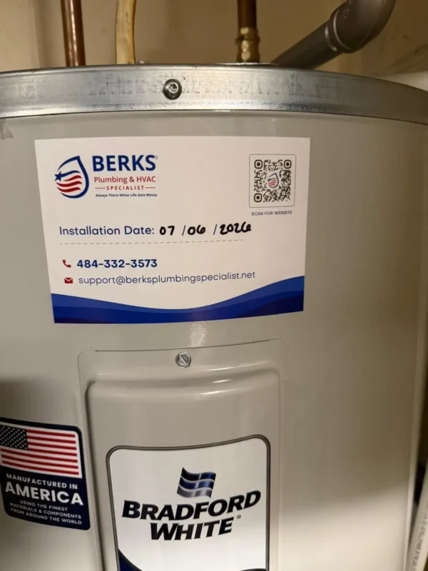 water heater installation in reading, PA