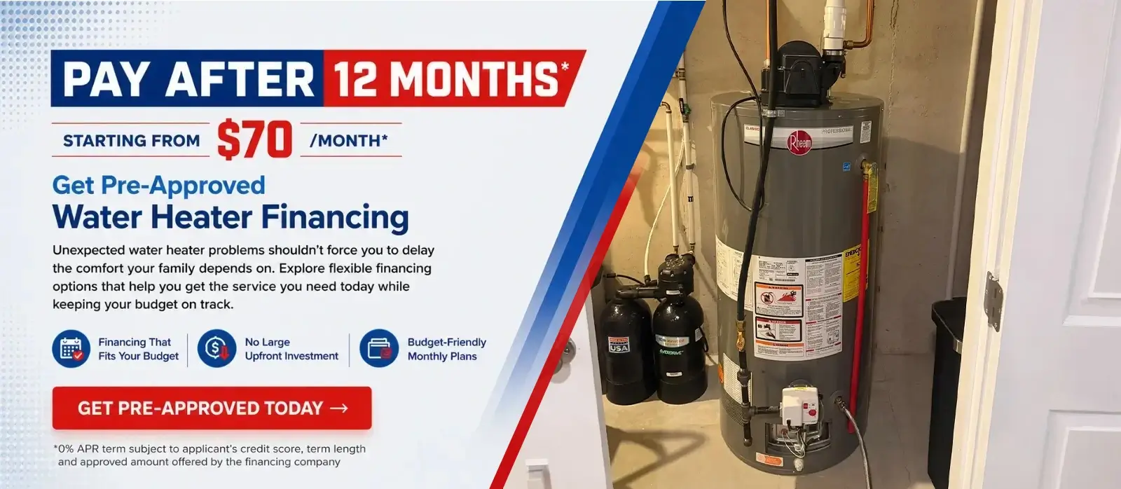 Water heater financing