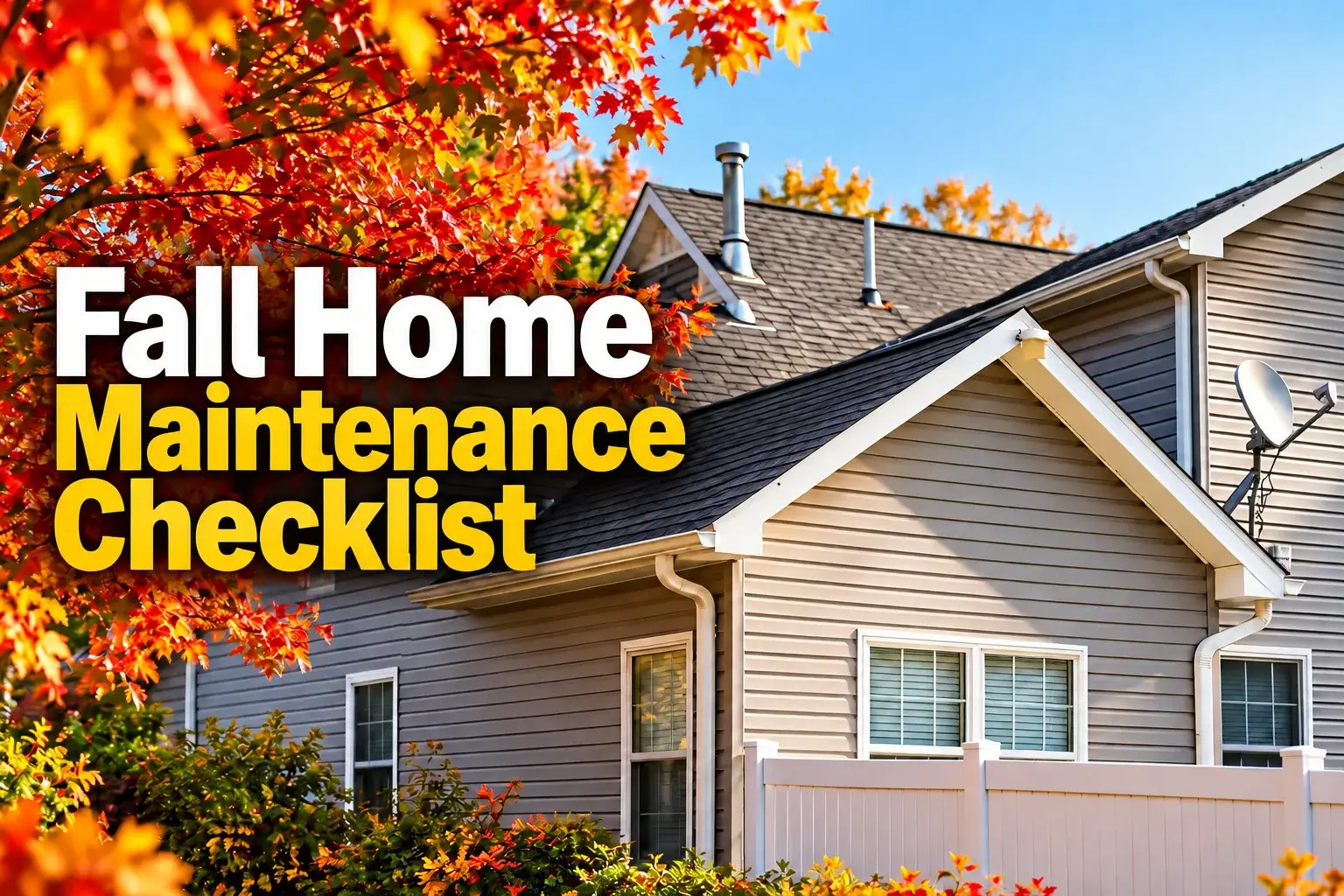 Fall Home Maintenance Checklist: Protect Your Plumbing and HVAC Before Winter