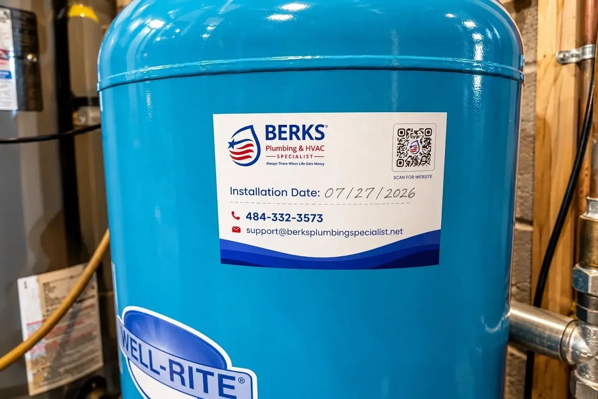 pressure tank installation in Reading, PA